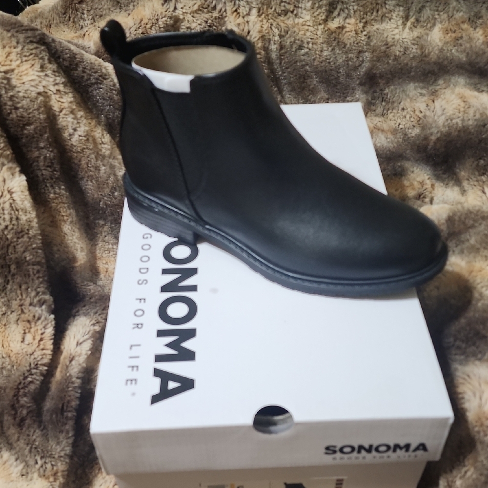 Sonoma Black Memory Foam Ankle Boots